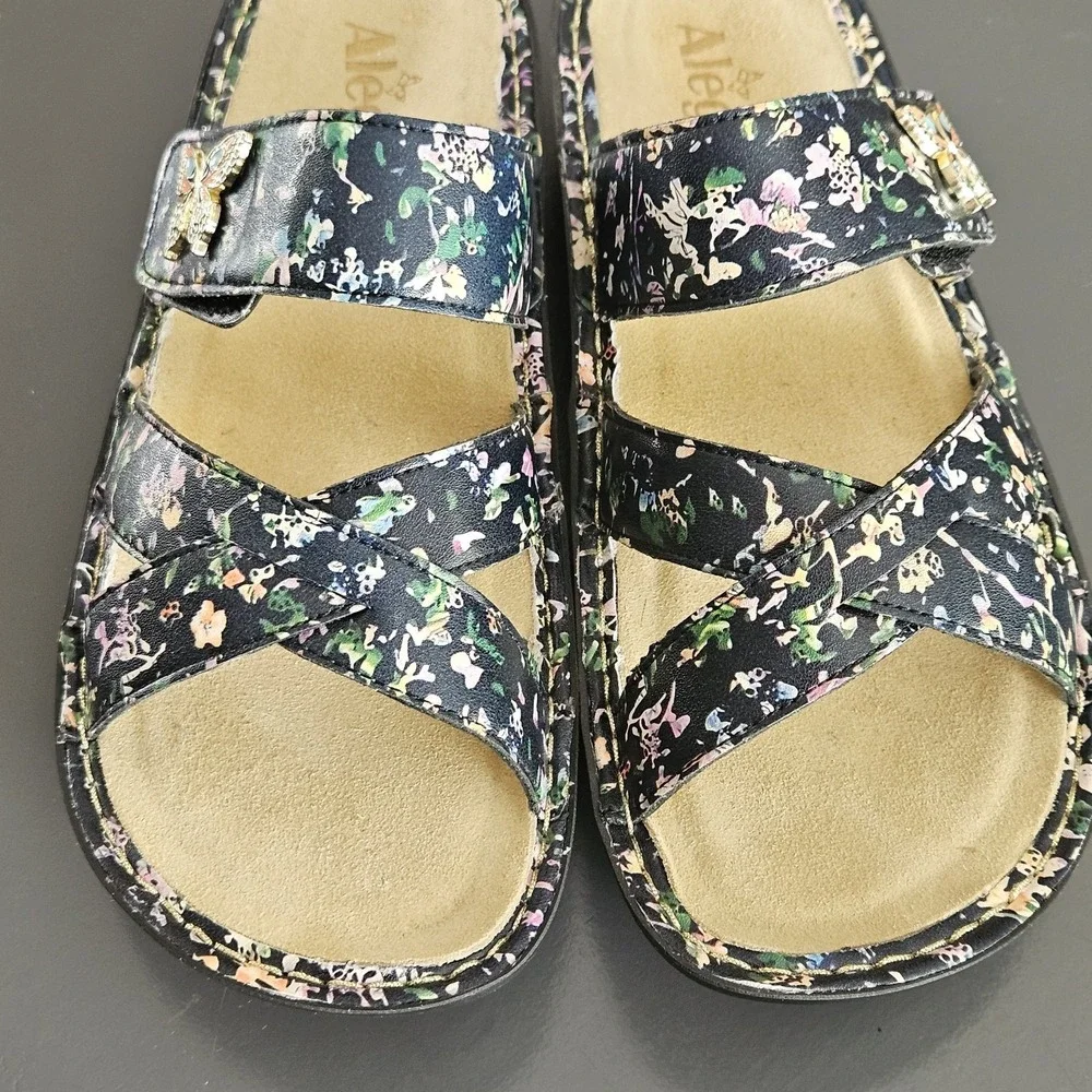 Alegria by PG Lite Sandals Womens 40 Multicolor Leather VIC-7504 Butterfly